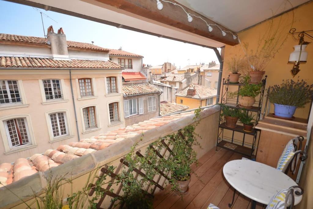 Le Dix Duplex Historical Center Balcony With View And Air Conditioning 普罗旺斯地区艾克斯 外观 照片
